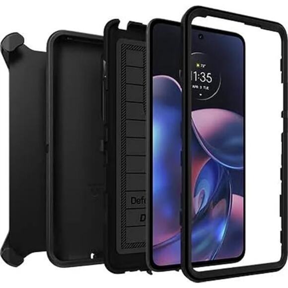 OtterBox Defender Series Case + Holster for Motorola Edge (2022) - Black - Picture 3 of 5